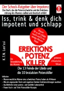 Cover-Bild zum Titel 'EREKTIONS & POTENZ-KILLER - Iss, trink & denk dich impotent und schlapp' von 'K. T. N Len'ssi'