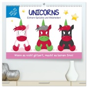 Unicorns. Einhorn-Sprüche und Weisheiten! (hochwertiger Premium Wandkalender 2026 DIN A2 quer), Kunstdruck in Hochglanz - Rose Hurley