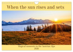 Cover-Bild zum Titel 'When the sun rises and sets (Wall Calendar 2026 DIN A4 landscape), CALVENDO 12 Month Wall Calendar' von 'Christa Kramer'