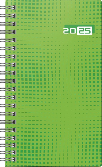 rido/idé 7016907015 Taschenkalender Modell Taschenplaner int. (2025)| 2 Seiten = 1 Woche| A6| 144 Seiten| Grafik-Einband| grün - 