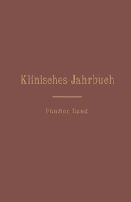 Klinisches Jahrbuch - C. Skrzeczka, G. Schönfeld