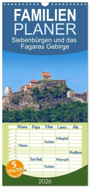 Familienplaner 2026 - Siebenbürgen und das Fagaras Gebirge mit 5 Spalten (Wandkalender, 21 x 45 cm) CALVENDO - Markus Beck