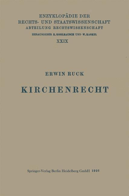Kirchenrecht - Erwin Ruck