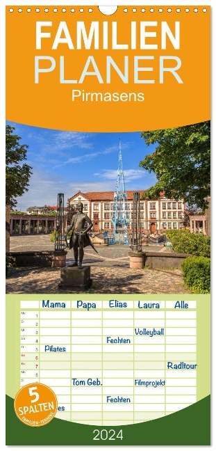 Familienplaner 2025 - Pirmasens mit 5 Spalten (Wandkalender, 21 x 45 cm) CALVENDO - Andreas Jordan