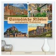 Cover-Bild zum Titel 'Europäische Klöster - unvergängliche Schönheiten (hochwertiger Premium Wandkalender 2026 DIN A2 quer), Kunstdruck in Hochglanz' von 'Peter Roder'