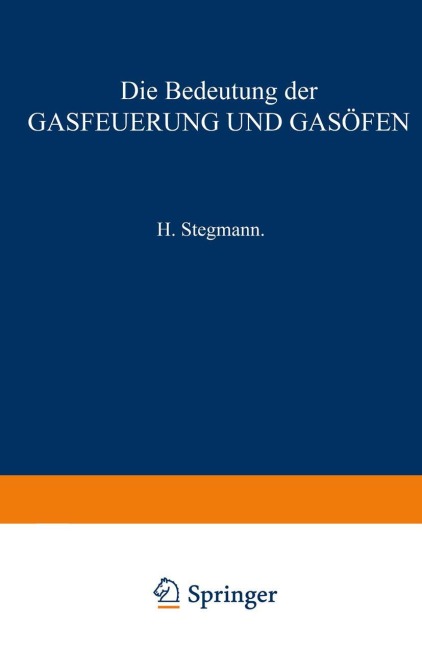 Die Bedeutung der Gasfeuerung und Gasöfen - H. Stegmann