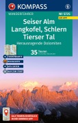 Cover-Bild zum Titel 'KOMPASS Wanderführer Seiser Alm, Langkofel, Schlern, Tierser Tal - Herausragende Dolomiten, 35 Touren mit Extra-Tourenkarte' von 'Franziska Baumann'