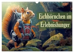 Cover-Bild zum Titel 'Eichhörnchen im Erlebnishunger (Wandkalender 2026 DIN A3 quer), CALVENDO Monatskalender' von 'Liselotte Brunner-Klaus'