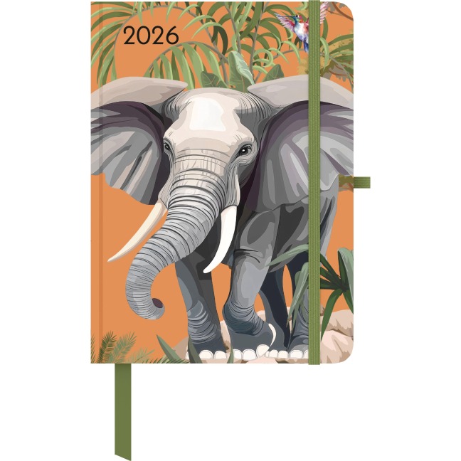 GreenLine Diary Jungle 2026 - Buchkalender - Taschenkalender - 16x22 - 
