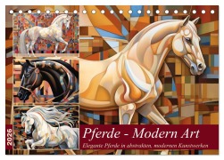 Cover-Bild zum Titel 'Pferde - Modern Art (Tischkalender 2026 DIN A5 quer), CALVENDO Monatskalender' von 'Kerstin Waurick'