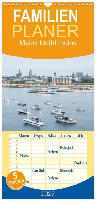 Familienplaner 2027 - Mainz bleibt meins mit 5 Spalten (Wandkalender, 21 x 45 cm) CALVENDO - Dietmar Scherf