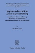 Cover-Bild zum Titel 'Kapitalmarktrechtliche Abschlussprüferhaftung.' von 'Tim Henrik Lorenz'