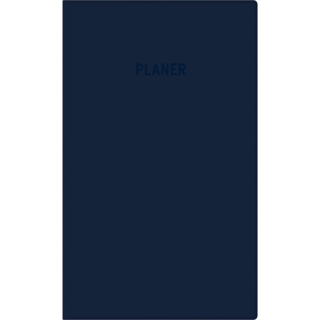 Taschenplaner blau 2026 - Bürokalender 9,5x16 cm - 32 Seiten - 1 Monat auf 2 Seiten - separates Adressheft - faltbar - Notizheft - 520-1015 - 