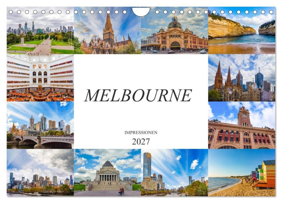 Melbourne Impressionen (Wandkalender 2027 DIN A4 quer), CALVENDO Monatskalender - Dirk Meutzner