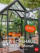 Cover-Bild zum Titel 'Gärtnern im Gewächshaus Monat für Monat' von 'Jörn Pinske'