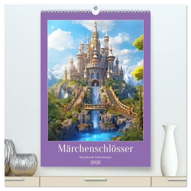 Märchenschlösser - Bezaubernde Schlossburgen (hochwertiger Premium Wandkalender 2026 DIN A2 hoch), Kunstdruck in Hochglanz - Liselotte Brunner-Klaus
