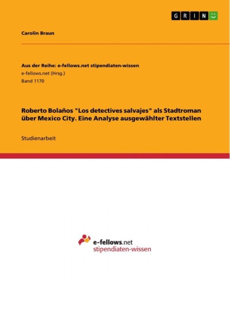 Roberto Bolaños "Los detectives salvajes" als Stadtroman über Mexico City. Eine Analyse ausgewählter Textstellen - Carolin Braun