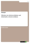 Cover-Bild zum Titel 'Pflichten im Arbeitsverhältnis und fehlerhaftes Arbeitsverhältnis' von ''