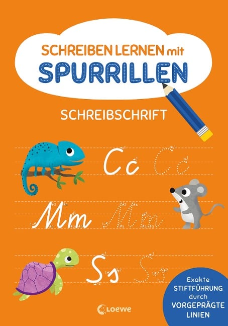 Schreiben lernen mit Spurrillen - Schreibschrift - 