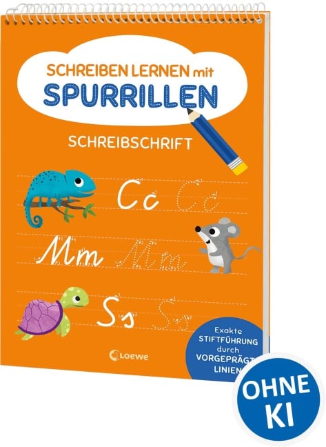 Schreiben lernen mit Spurrillen - Schreibschrift - 