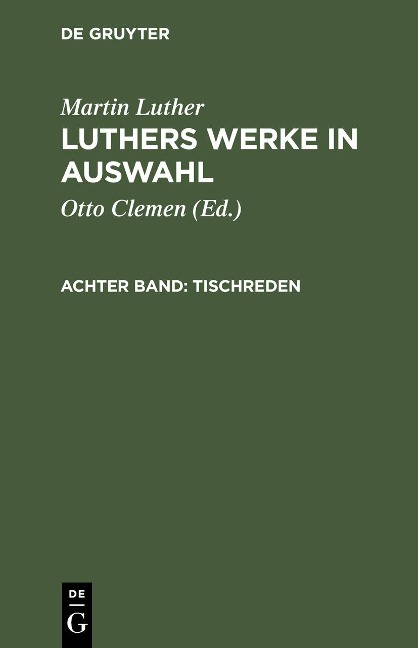 Tischreden - Martin Luther
