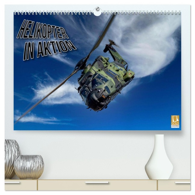 Helikopter in Aktion (hochwertiger Premium Wandkalender 2026 DIN A2 quer), Kunstdruck in Hochglanz - Björn Engelke