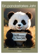 Ein pandastarkes Jahr - Flauschige Pandabären zum Verlieben (Wandkalender 2026 DIN A2 hoch), CALVENDO Monatskalender - Simone Volkhausen