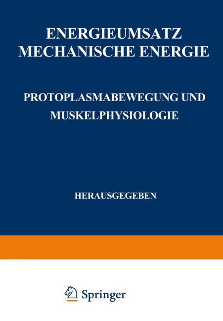 Energieumsatz - F. Alverdes, F. Jamin, H. Jost, F. Kramer, F. Külz