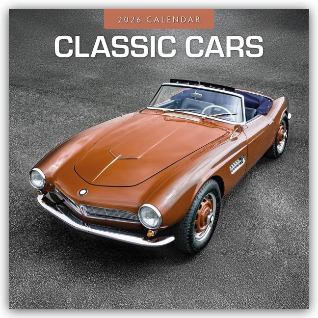 Classic Cars - Klassische Autos 2026 - 16-Monatskalender - Robin Red