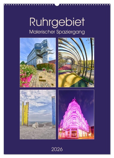Ruhrgebiet - Malerischer Spaziergang (Wandkalender 2026 DIN A2 hoch), CALVENDO Monatskalender - Bettina Hackstein