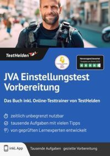 JVA Einstellungstest Vorbereitung: Das Buch inkl. Online-Testtrainer von TestHelden - Tom Wenk