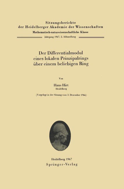 Der Differentialmodul eines lokalen Prinzipalrings über einem beliebigen Ring - H. Hirt