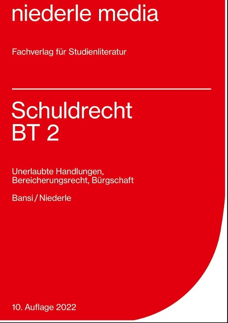 Schuldrecht BT 2 - Sebastian Bansi, Jan Niederle