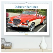 Cover-Bild zum Titel 'Oldtimer Raritäten - Studebaker Hawk und Lark in Kuba (hochwertiger Premium Wandkalender 2026 DIN A2 quer), Kunstdruck in Hochglanz' von 'Henning von Löwis of Menar'