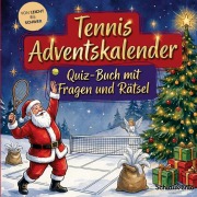 Cover-Bild zum Titel 'Tennis-Adventskalender: Quiz-Buch mit Fragen und Rätsel' von 'Schlauvento Interactive'