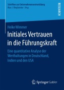 Cover-Bild zum Titel 'Initiales Vertrauen in die Führungskraft' von 'Heike Wimmer'