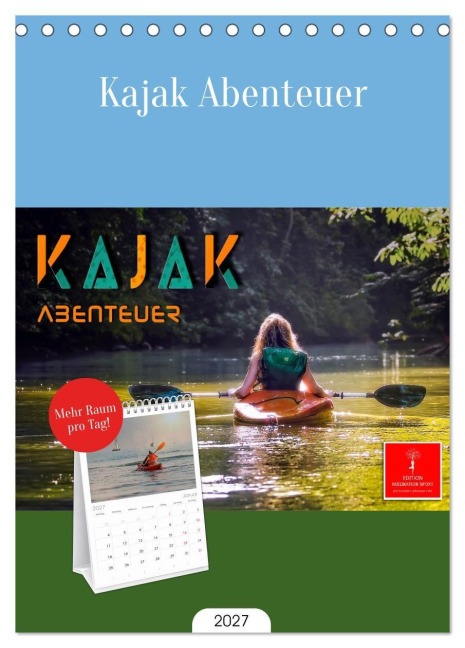Tischplaner 2027 - Kajak Abenteuer (A5 Tischkalender zum Aufstellen) CALVENDO - Peter Roder