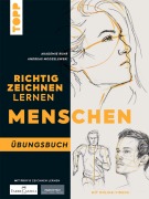 Cover-Bild zum Titel 'Richtig Zeichnen lernen Menschen. Übungsbuch' von 'Akademie Ruhr, Andreas Modzelewski'
