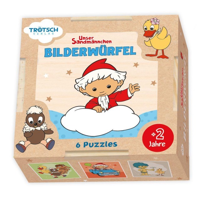 Unser Sandmännchen Bilderwürfel aus Holz 6x9 Teile - 