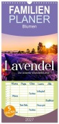 Cover-Bild zum Titel 'Familienplaner 2027 - Lavendel - Die violette Wunderblume mit 5 Spalten (Wandkalender, 21 x 45 cm) CALVENDO' von 'Sf'
