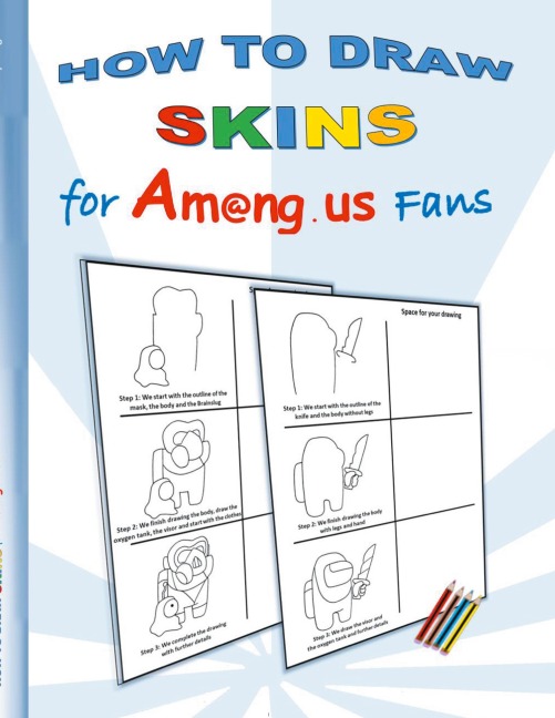 How to Draw Skins for Am@ng.us Fans - Ricky Roogle