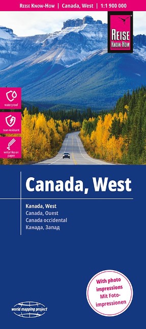 Reise Know-How Landkarte Kanada West / West Canada (1:1.900.000) - 
