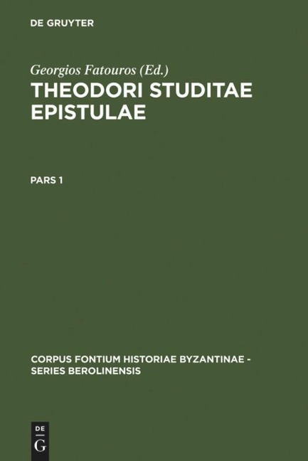 Theodori Studitae Epistulae - 
