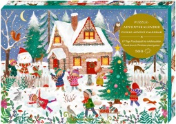 Cover-Bild zum Titel 'Puzzle-Adventskalender - Fröhliche Winterzeit' von ''