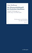 Cover-Bild zum Titel 'Der Wissenschaftsbegriff des Deutschen Idealismus' von 'Peter Bulthaup'