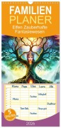 Familienplaner 2026 - Elfen Zauberhafte Fantasiewesen mit 5 Spalten (Wandkalender, 21 x 45 cm) CALVENDO - Dusanka Djeric