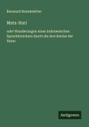 Cover-Bild zum Titel 'Mata-Hari' von 'Renward Brandstetter'