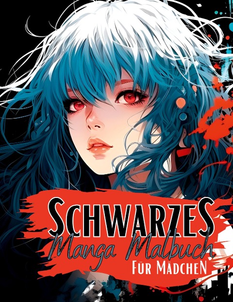 Schwarzes Manga Malbuch für Mädchen. - Lucy¿s Manga Malbücher