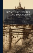 Cover-Bild zum Titel 'Luzac's Oriental List and Book Review' von 'Firm Luzac & Co'