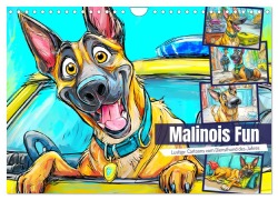 Cover-Bild zum Titel 'Malinois Fun. Lustige Cartoons vom Diensthund des Jahres! (Wandkalender 2026 DIN A4 quer), CALVENDO Monatskalender' von 'Rose Hurley'